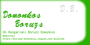 domonkos boruzs business card